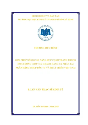 Giải pháp nâng cao năng lực cạnh tranh cho vay khách