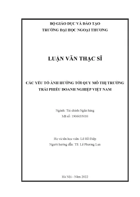 Các yếu tố ảnh hưởng đến quy mô thị trường trái phiếu
