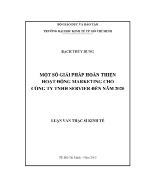 Giải pháp hoàn thiện marketing cho công ty TNHH Servier