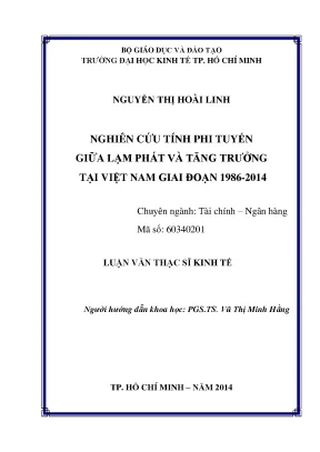 Nghiên cứu mối quan hệ phi tuyến giữa lạm phát và tăng