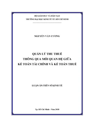 Luận án Quản lý thu thuế: Kế toán tài chính và thuế
