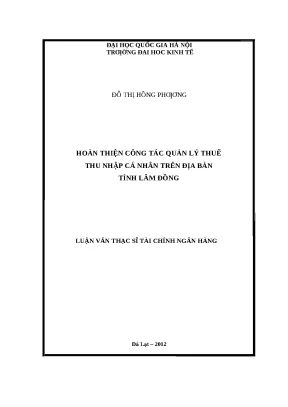 Quản lý thuế TNCN tại Lâm Đồng: Thực trạng & Giải pháp