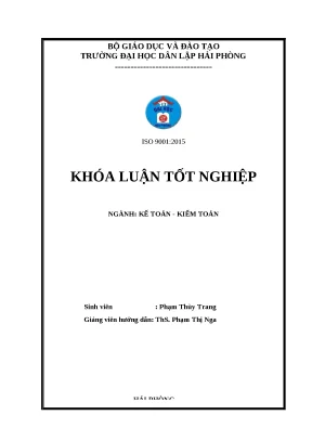 Hoàn thiện kế toán thanh toán tại Công ty Cổ phần Cấp