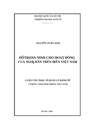 An ninh cho ngư dân trên biển Việt Nam: Thực trạng &