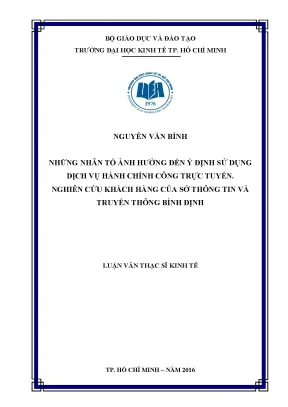 Những yếu tố ảnh hưởng đến ý định sử dụng dịch vụ hành