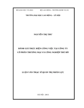 Đánh Giá Hiệu Quả Công Việc Tại Công Ty Cổ Phần Thương
