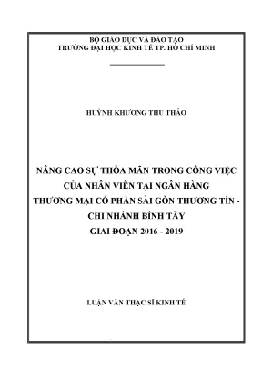 Nâng cao sự thỏa mãn công việc tại Ngân hàng Sài Gòn