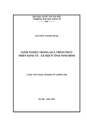 Luận văn Giảm nghèo trong phát triển KT-XH tại Ninh Bình