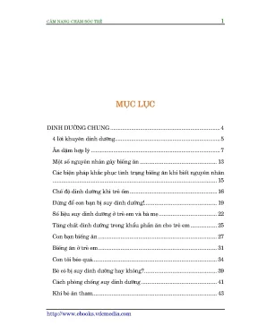 Hướng Dẫn Chăm Sóc Trẻ Em Tập 1: Dinh Dưỡng và Sức Khỏe