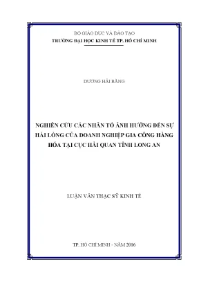 Nghiên cứu sự hài lòng của doanh nghiệp gia công hàng