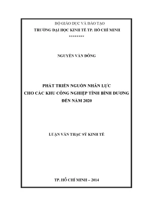 Phát Triển Nguồn Nhân Lực Cho Khu Công Nghiệp Tỉnh Bình
