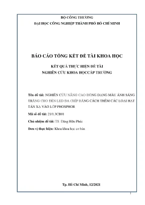 Nâng cao đồng dạng màu ánh sáng trắng cho đèn LED đa 