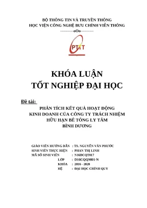 Phân Tích Kết Quả Kinh Doanh Công Ty TNHH Bê Tông Ly Tâm