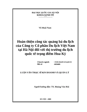 Cải thiện quảng bá du lịch của Công ty Cổ phần Du lịch 