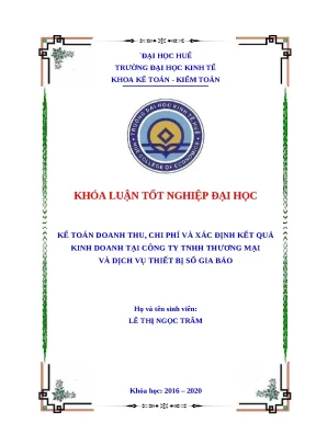 Phân Tích Kế Toán Doanh Thu, Chi Phí và Kết Quả Kinh