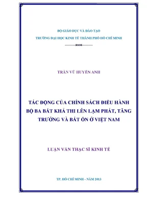 Tác động của chính sách điều hành bộ ba bất khả thi lên