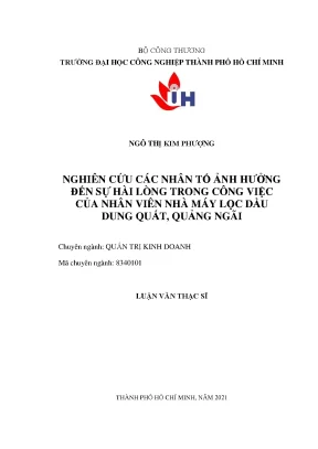 Nhân Tố Ảnh Hưởng Đến Sự Hài Lòng Của Nhân Viên Tại Nhà