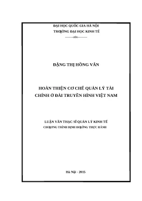Cải tiến cơ chế quản lý tài chính tại Đài Truyền hình