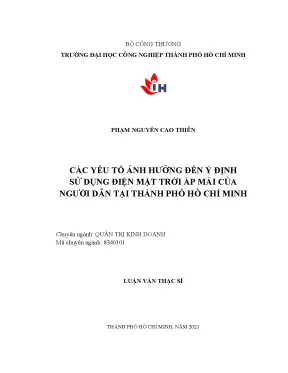 Yếu Tố Ảnh Hưởng Đến Việc Sử Dụng Điện Mặt Trời Áp Mái