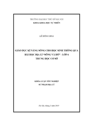 Giáo Dục Kỹ Năng Sống Qua Bài Học Địa Lí Lớp 6