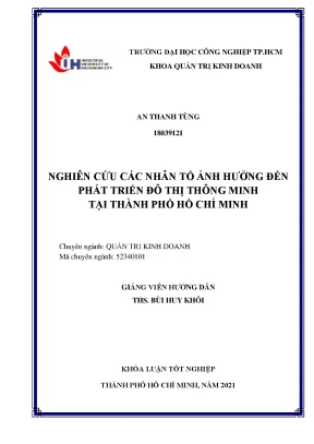Nhân Tố Ảnh Hưởng Đến Phát Triển Đô Thị Thông Minh Tại