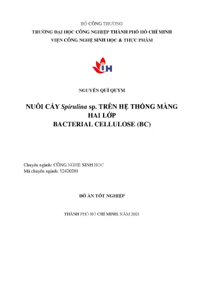 Nuôi cấy Spirulina sp. hiệu quả trên màng Bacterial