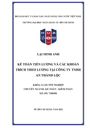 Kế Toán Tiền Lương và Trích Nộp Tại Công Ty TNHH An