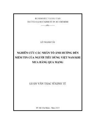 Nghiên cứu niềm tin của người tiêu dùng Việt Nam khi mua