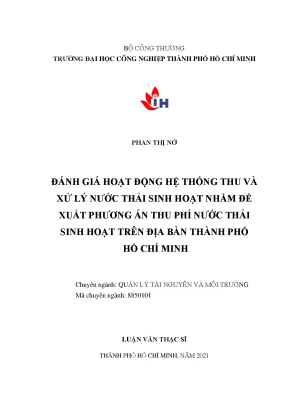 Đề xuất phương án thu phí nước thải sinh hoạt tại TP.HCM