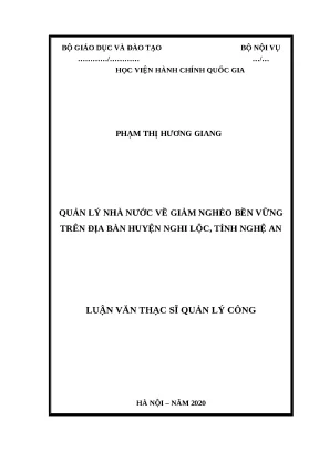 Quản lý nhà nước hiệu quả trong giảm nghèo bền vững tại