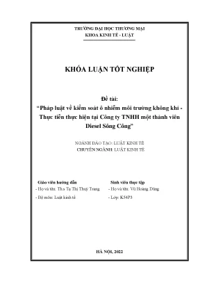 Kiểm Soát Ô Nhiễm Không Khí: Thực Tiễn Tại Công Ty