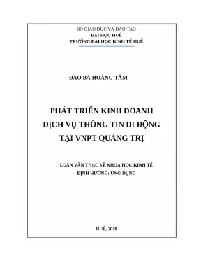 Phát Triển Dịch Vụ Thông Tin Di Động Tại VNPT Quảng Trị