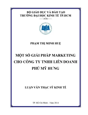 Giải pháp Marketing cho Phú Mỹ Hưng - Luận văn Thạc sĩ UEH