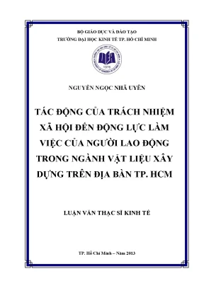 Tác động của trách nhiệm xã hội đến động lực làm việc