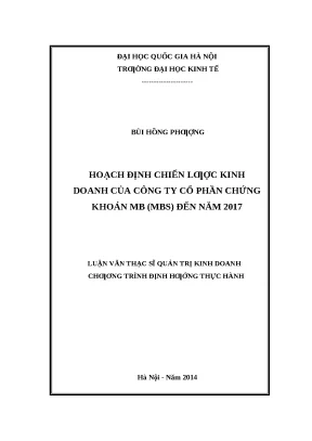 Chiến Lược Kinh Doanh Của Công Ty Cổ Phần Chứng Khoán MB