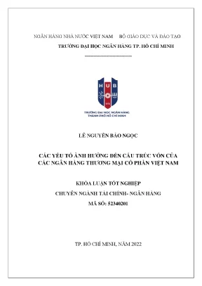 Yếu Tố Ảnh Hưởng Đến Cấu Trúc Vốn Ngân Hàng Thương Mại