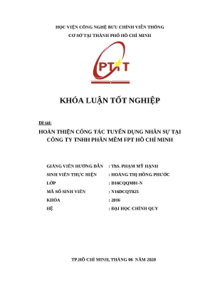 Cải tiến quy trình tuyển dụng nhân sự tại FPT Software