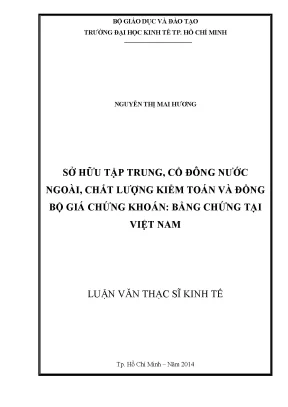 Tác động của sở hữu tập trung và chất lượng kiểm toán