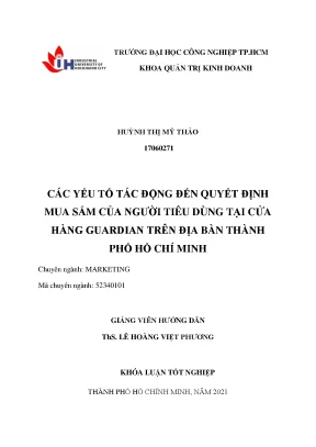 Yếu Tố Ảnh Hưởng Đến Quyết Định Mua Sắm Tại Cửa Hàng