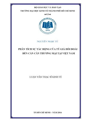 Luận văn: Tỷ giá hối đoái và cán cân thương mại Việt Nam