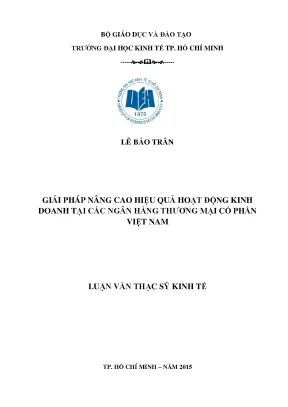 Luận văn UEH: Nâng cao hiệu quả kinh doanh ngân hàng TMCP