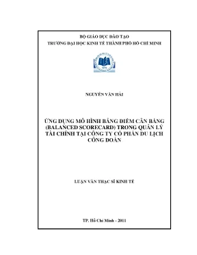 Ứng Dụng Mô Hình Bảng Điểm Cân Bằng Trong Quản Lý Tài Chính