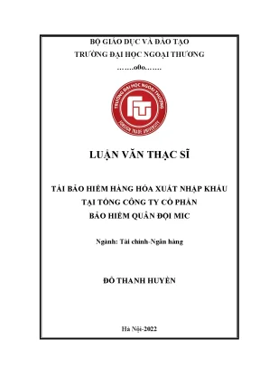 Tái Bảo Hiểm Hàng Hóa Xuất Nhập Khẩu Tại Tổng Công Ty