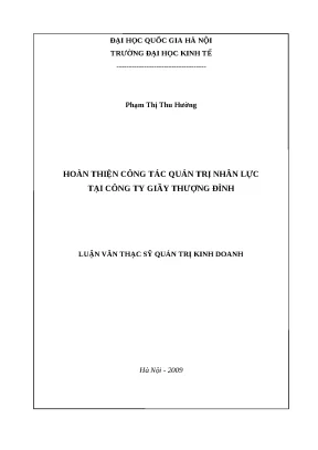 Luận văn Quản trị nhân lực tại Giầy Thượng Đình (UEB)
