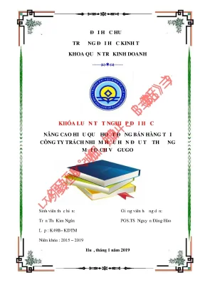 Nâng cao hiệu quả bán hàng tại công ty Gugo