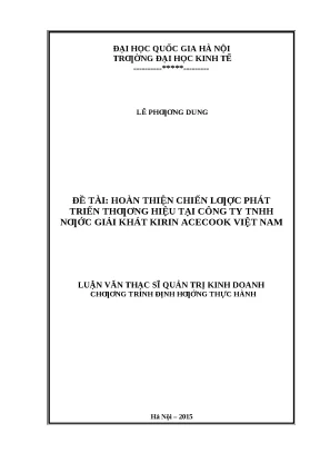 Chiến Lược Phát Triển Thương Hiệu Tại Kirin Acecook Việt Nam