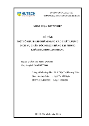 Giải pháp nâng cao chất lượng dịch vụ CSKH phòng khám