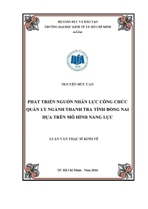 Luận văn phát triển nguồn nhân lực thanh tra Đồng Nai