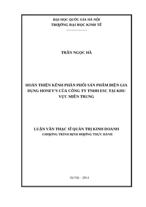 Hoàn thiện kênh phân phối sản phẩm điện gia dụng Honey's