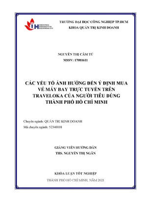 Yếu Tố Ảnh Hưởng Đến Ý Định Mua Vé Máy Bay Trực Tuyến